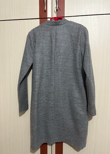 Gri Uzun Kadın Kaban - Görsel 3