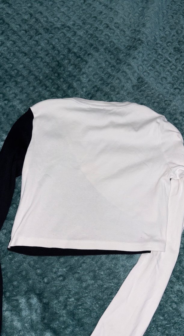 Pamuklu Siyah Beyaz Uzun Kollu - Görsel 3