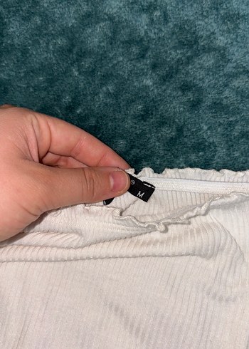 Beyaz Uzun Kollu Kayık Yaka Triko Kadın Kazak - Görsel 3