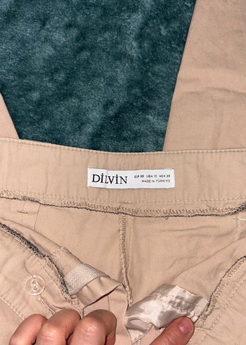 Bej Kadın Rahat Kesim Midi Pamuk Pantolon - Görsel 4