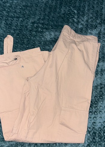 Bej Kadın Rahat Kesim Midi Pamuk Pantolon - Görsel 3