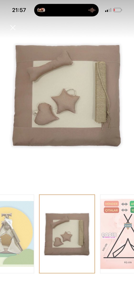 Pastel Kahverengi Kedi Çadırı - Görsel 2