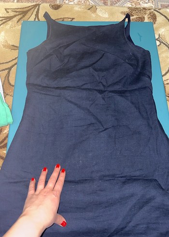 Lacivert Kolsuz kısa elbise - Görsel 4