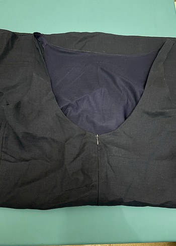 Lacivert Kolsuz kısa elbise - Görsel 2