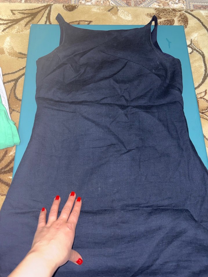 Lacivert Kolsuz kısa elbise - Görsel 4