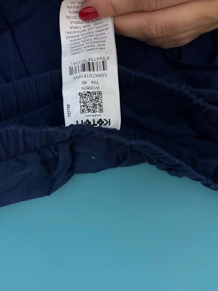 Lacivert balon Etek - Görsel 3