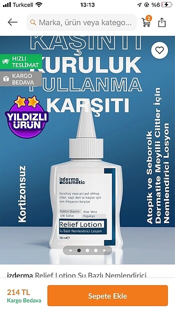 Beden izderma nemlendirici losyon