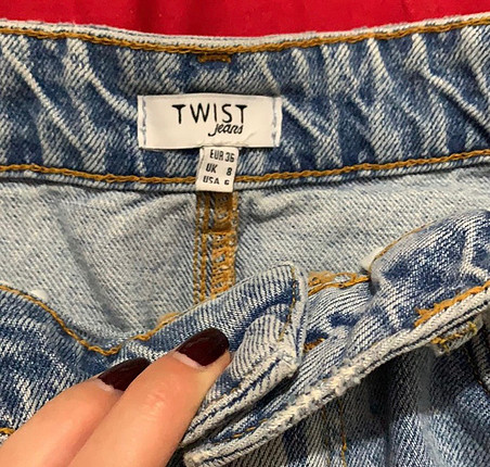 Twist Twist önden yırtmaçlı etek kot