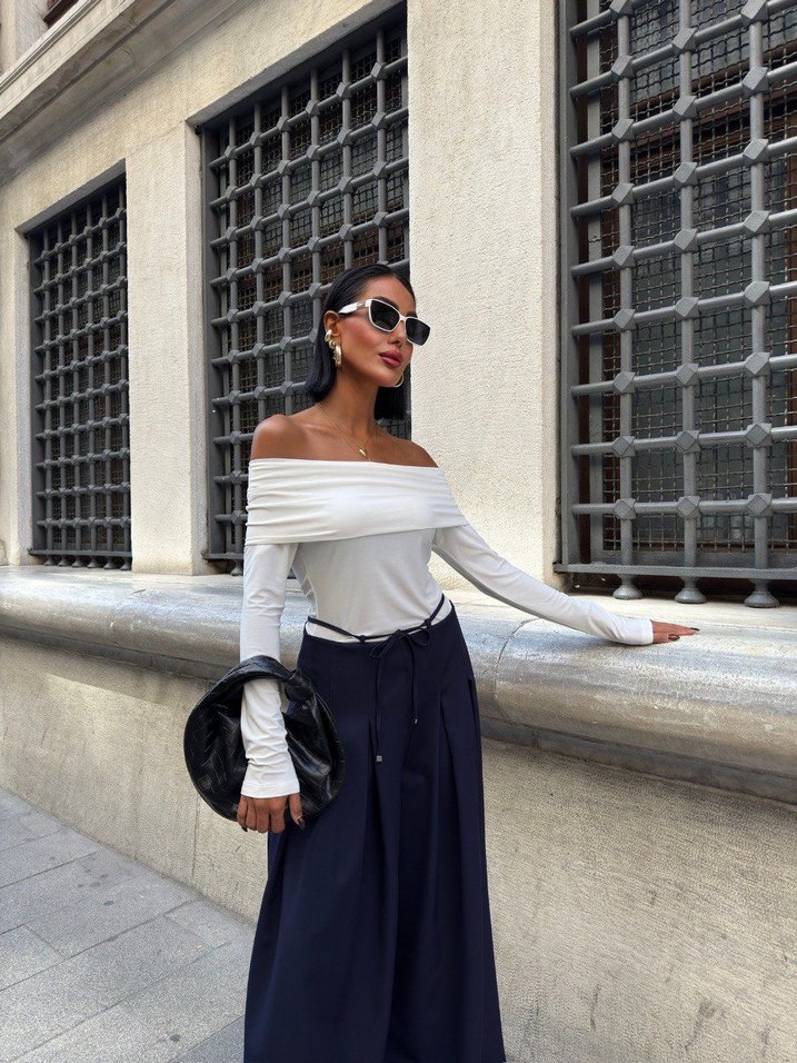 Salaş Kesim Uzun Kadın Kumaş Pantolon - Görsel 2