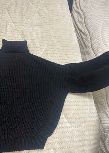 Siyah Balıkçı Yaka Kadın Triko Kazak - Görsel 2