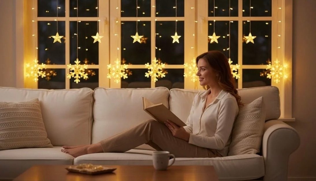 Altın Renkli Yeni Yıl Işıklı Süslemeler - Görsel 2