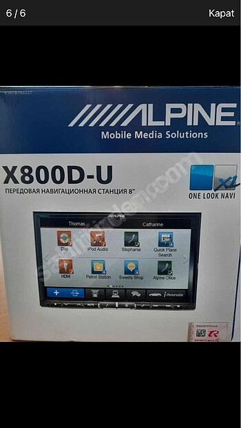 Alpine multimedya müzik sistemi X800D-U
