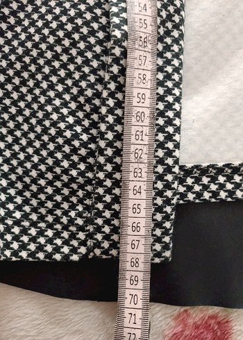 Gri siyah Midi Kadın  Ceket - Görsel 4