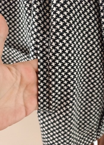 Gri siyah Midi Kadın  Ceket - Görsel 3