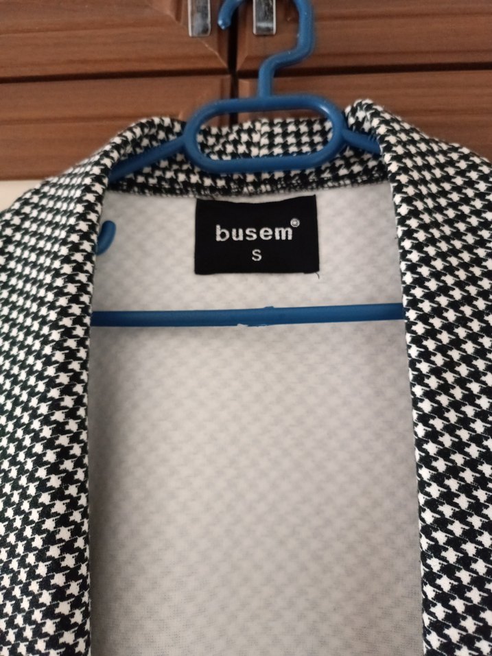 Gri siyah Midi Kadın  Ceket - Görsel 2