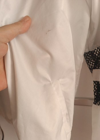 Beyaz Kısa Spor Kadın eşofman üstü - Görsel 5