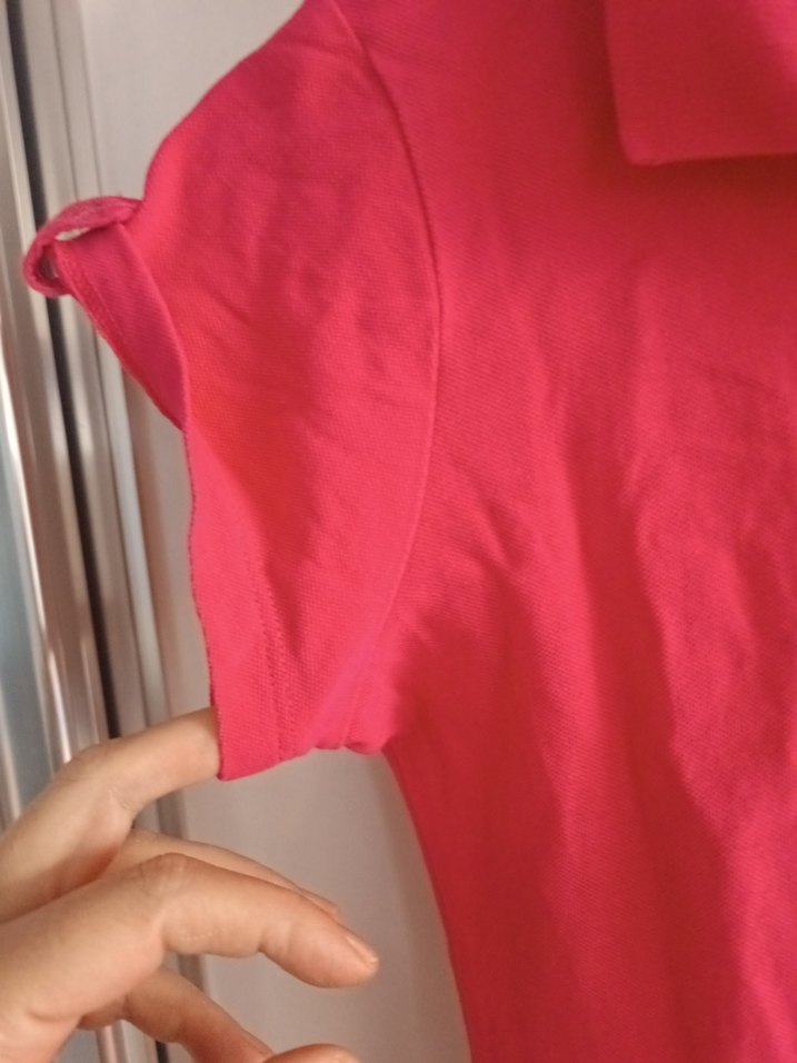 Pembe Polo Yaka Tişört - Görsel 3