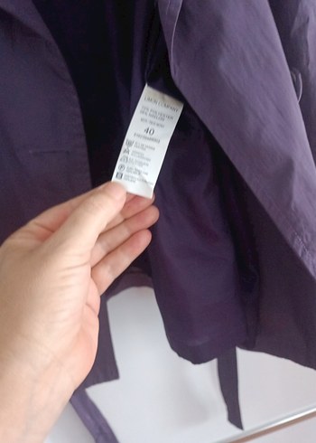 limon company marka Mor Kuşaklı  Kadın Trençkot - Görsel 6