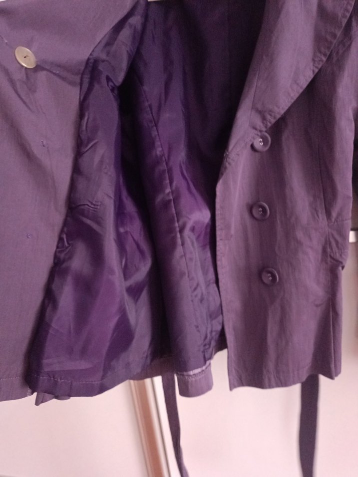 limon company marka Mor Kuşaklı  Kadın Trençkot - Görsel 5