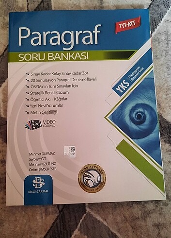 Bilgi sarmal paragraf soru bankası test kitabı tyt ayt