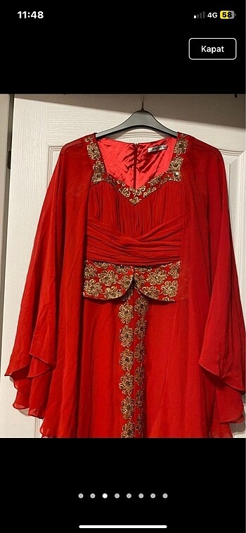 Tasarımcı kına elbisesi bindallı kınalık kaftan