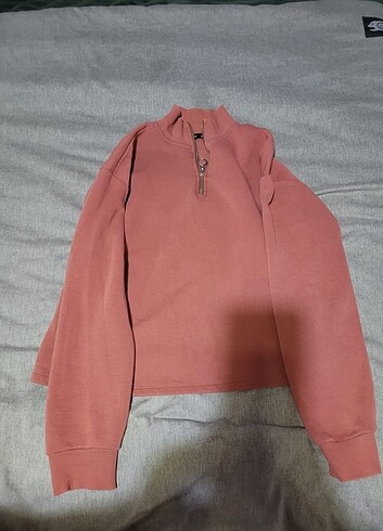 Pembe, gül kurusu sweatshirt 