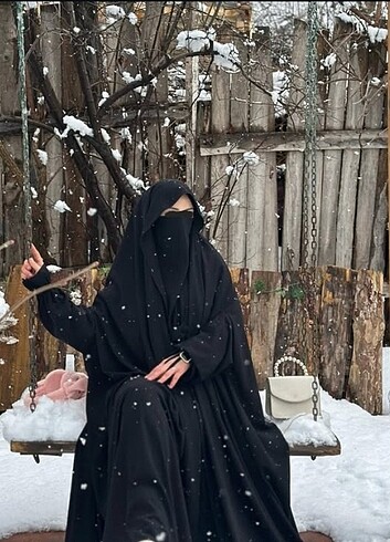 diğer Beden siyah Renk Gölgeli Suud Cilbab-Siyah (Peçe hediyeli)