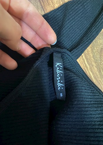 Siyah Yünlü Uzun Kollu Yüksek Yakalı Elbise - Görsel 4