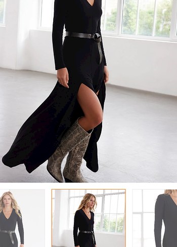 Siyah Uzun Elbise - Görsel 2