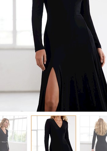 Siyah Uzun Elbise - Görsel 3