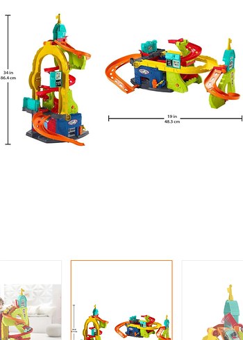 Renkli Çocuk Oyuncak Araba Yarışı Seti - Görsel 2
