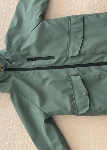 Fermuarlı, uzun kollu, camel hamile ceketi - Görsel 2