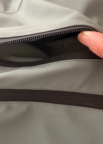 Fermuarlı, uzun kollu, camel hamile ceketi - Görsel 6