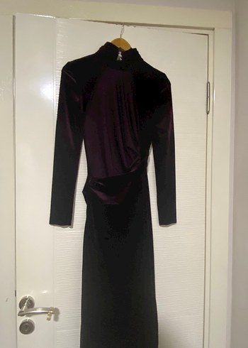 Uzun Mor Kadın Giydirme Elbise - Görsel 2