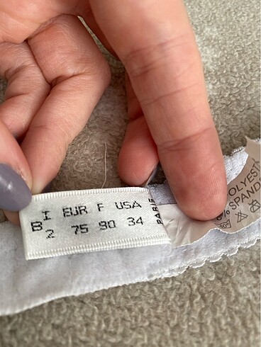 34 Beden beyaz Renk 75 B strapless