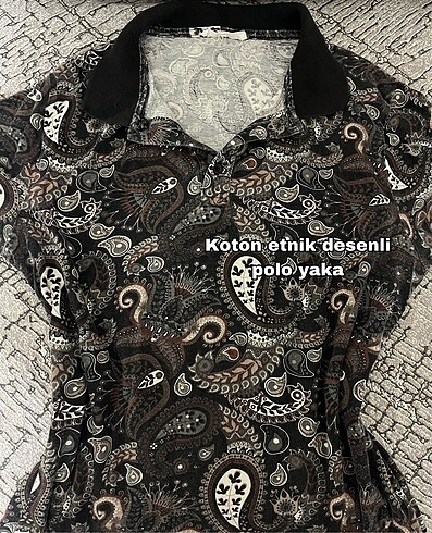 Koton etnik desenli polo yaka