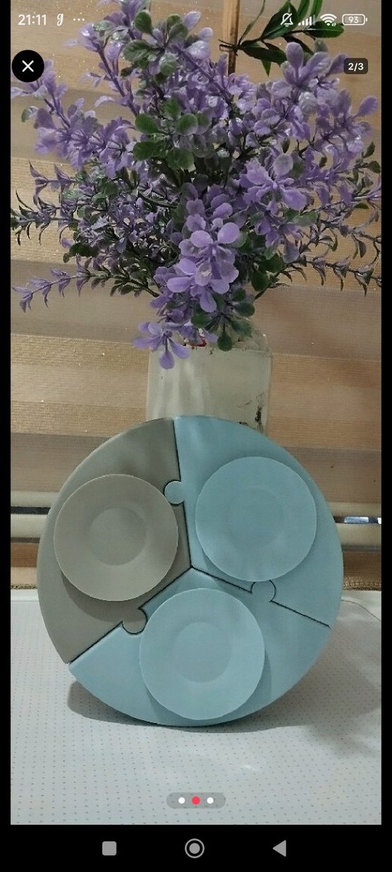 VAKUMLU Bölmeli Çocuk Tabak Seti - Mavi ve Gri - Görsel 2