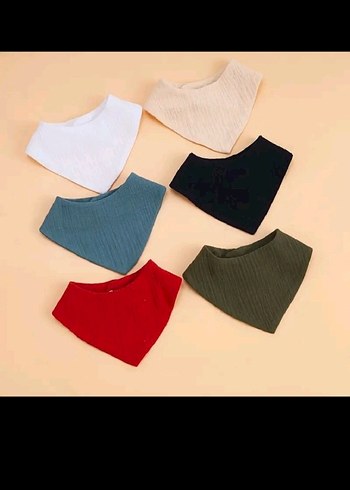 6'lı Pamuk Bebek Önlüğü Seti - Hızlı Kuruyan - Görsel 2