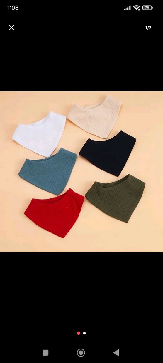 6'lı Pamuk Bebek Önlüğü Seti - Hızlı Kuruyan - Görsel 2