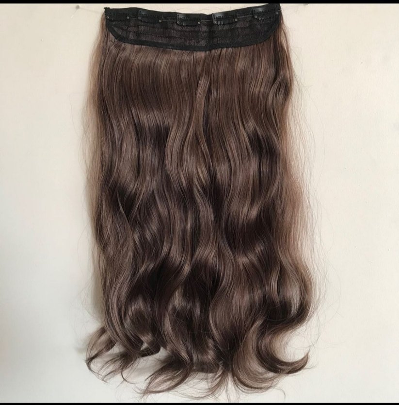 Bej Dalgalı Yarımay Saç Aksesuarı - Görsel 2