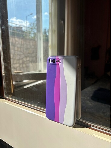 İphone 7 plus mor +lila+beyaz telefon kılıfı