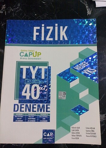 TYT Fizik Deneme 40'lı Çap Yayınları 