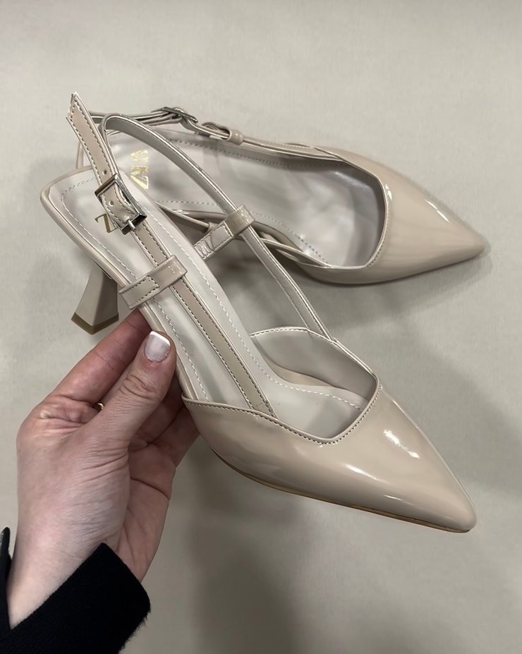 Bej Kadın Stiletto Topuklu Ayakkabı - Görsel 2