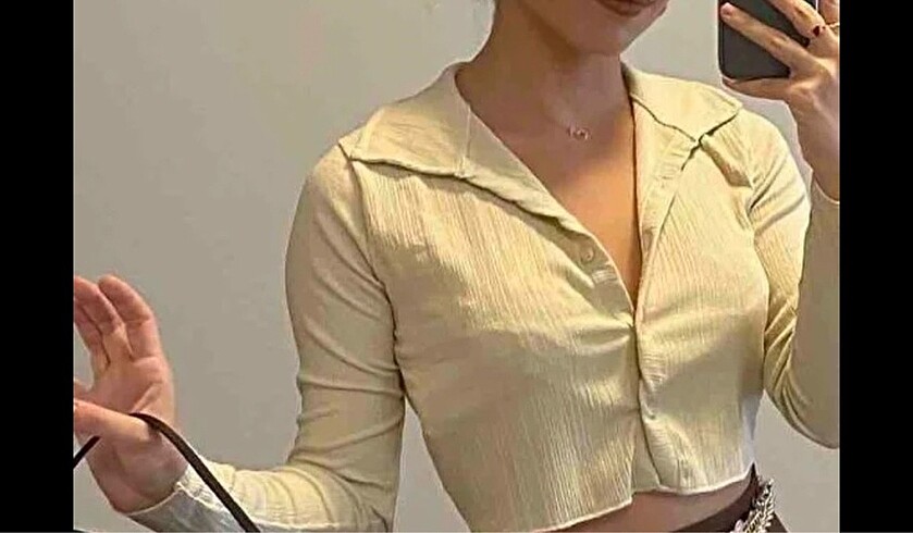 Trendyolmilla crop gömlek