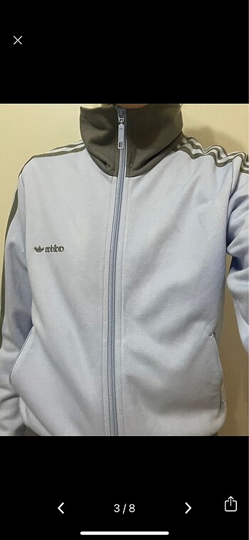 m Beden mor Renk Adidas Vintage Jumper Eşofman Üstü Hırka
