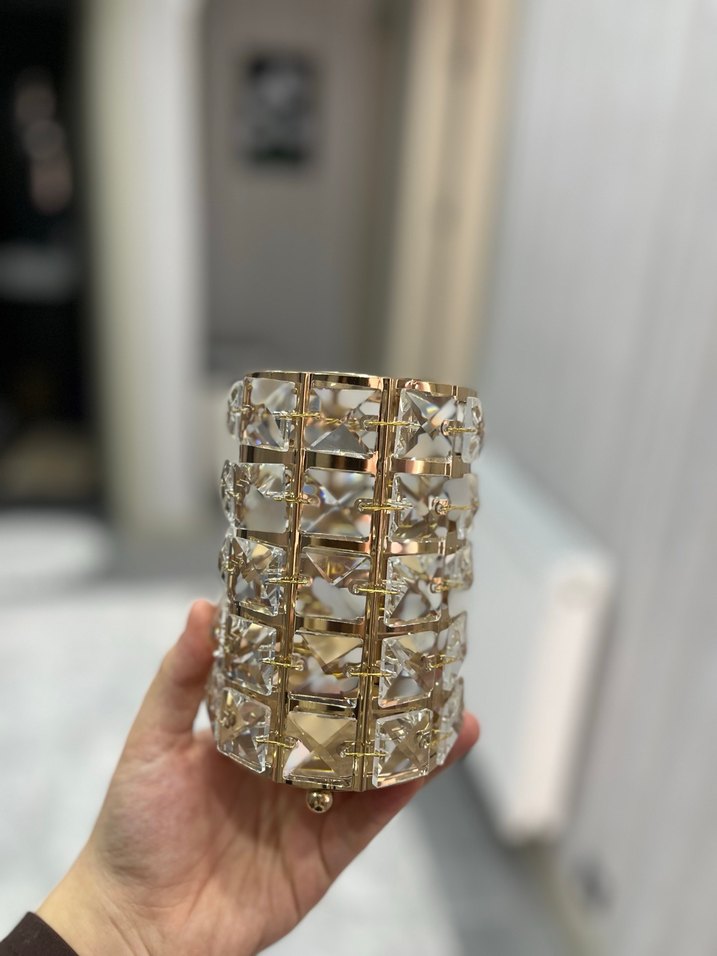 Altın Renkli Kristal fırçalık - Görsel 3