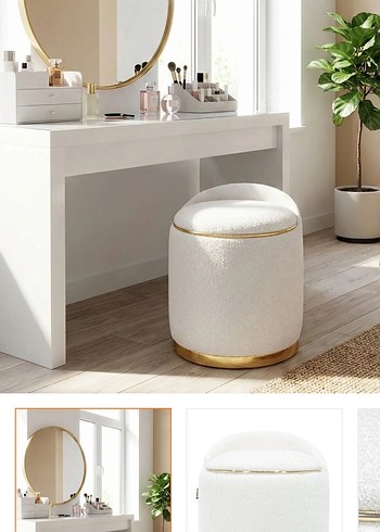 Beyaz ve Gri Makyaj koltuğu - Görsel 4