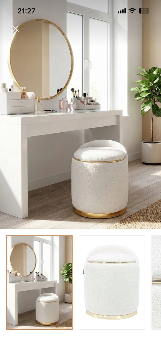 Beyaz ve Gri Makyaj koltuğu - Görsel 4