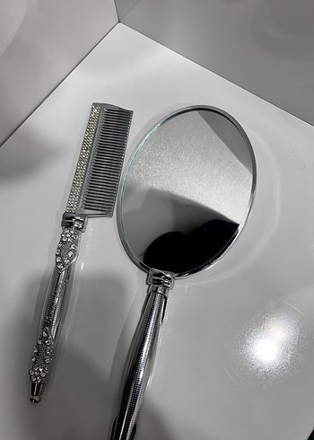 Taş İşlemeli Aynalı Tarak Seti - Görsel 3