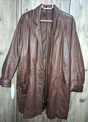 Oversize vintage deri ceket 